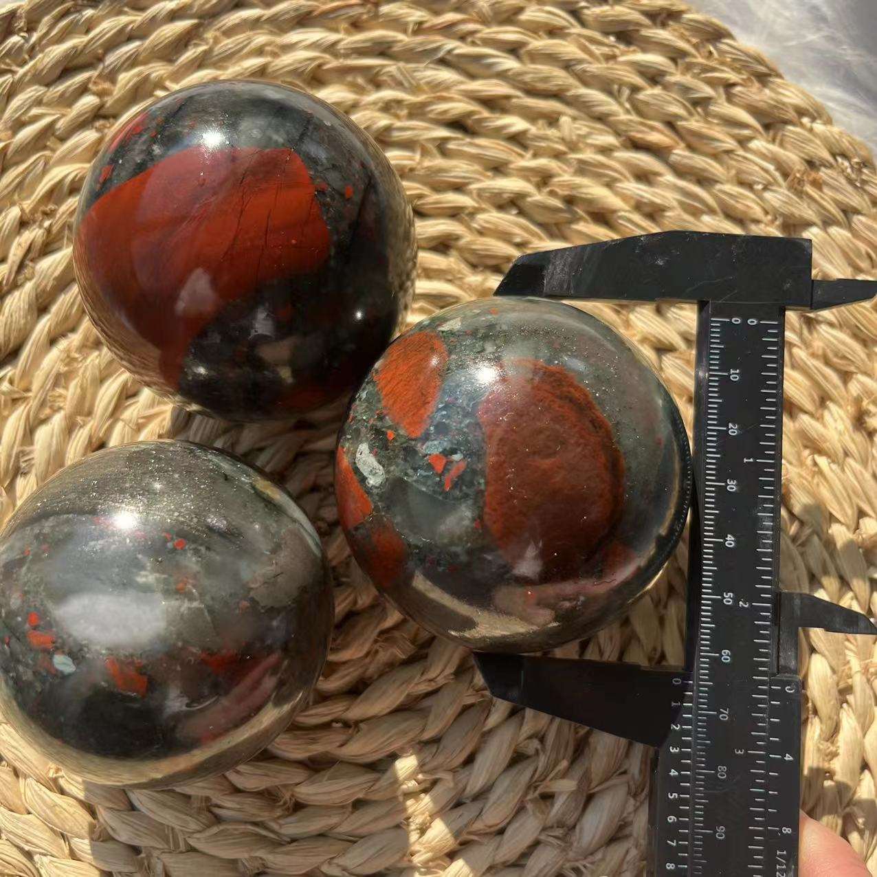 African Blood Stone Spheres GEMROCKY-Spheres-