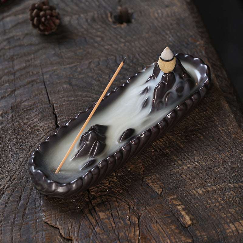 Alpine Waterfall Stick and Backflow Incense Burner Tray Home Decor Ornaments GEMROCKY-Psychic-