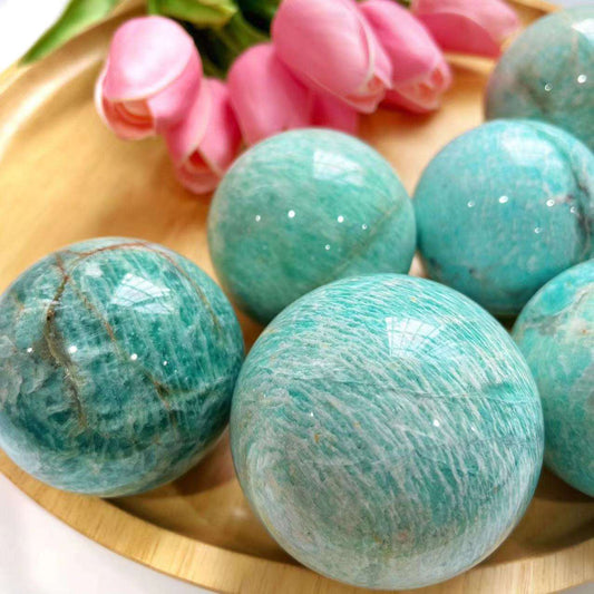 Amazonite Spheres GEMROCKY-Spheres-