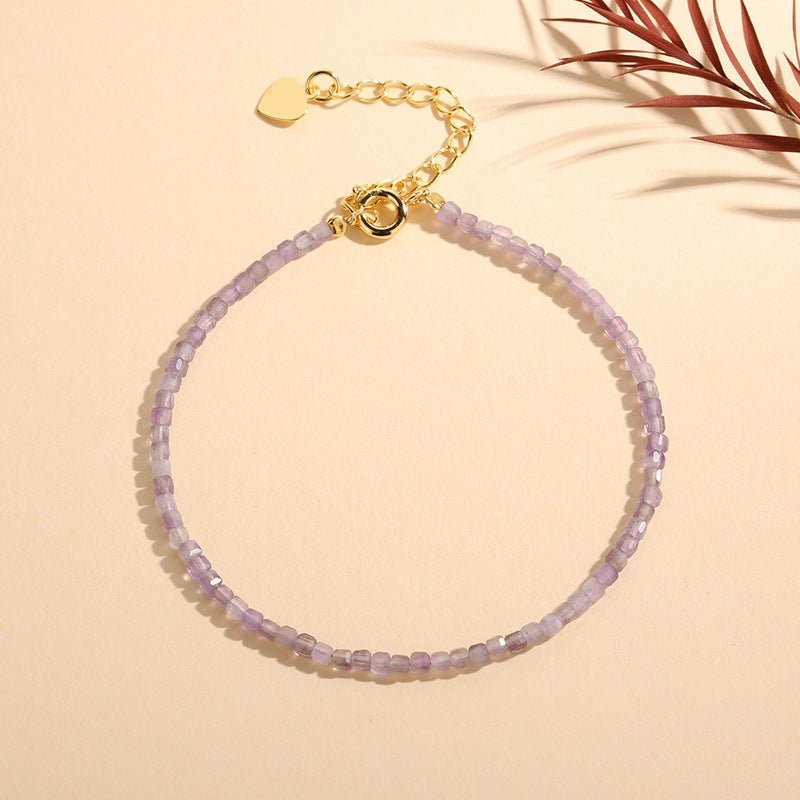 Amethyst Cube Shape 2.5mm Bracelets GEMROCKY-Jewelry-