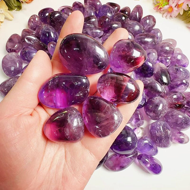 Amethyst Tumble Stones GEMROCKY-Tumbles-