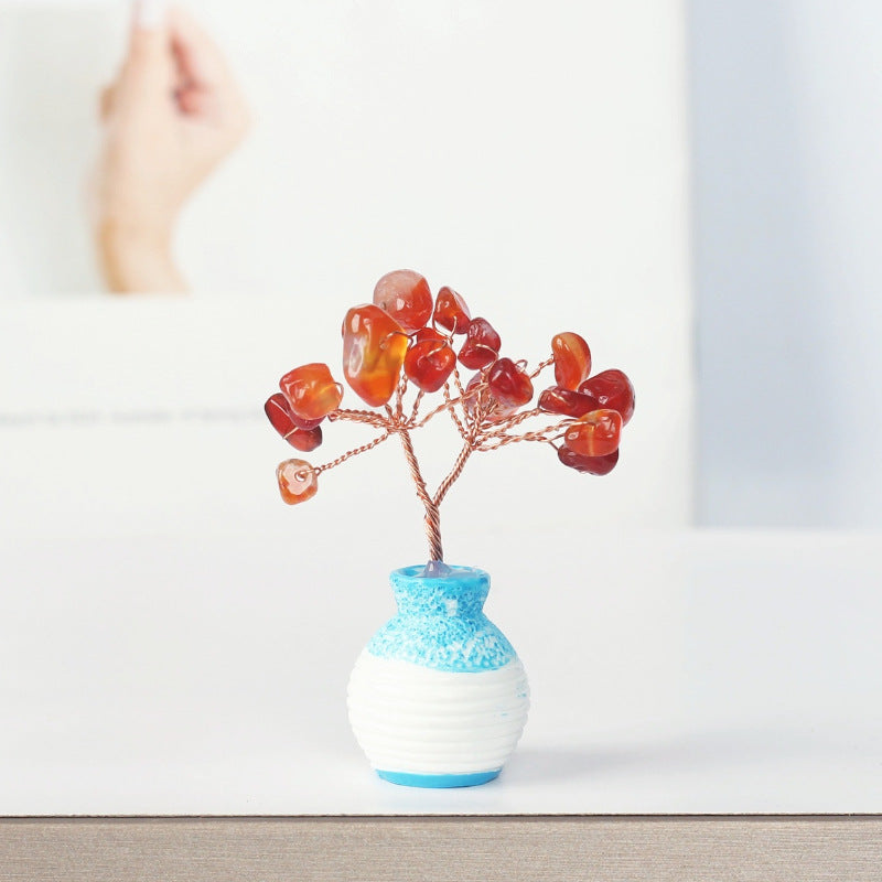 Amethyst Vase Gem Trees GEMROCKY-Decoration-Red Agate-