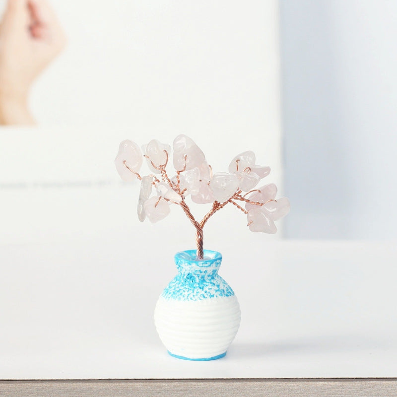Amethyst Vase Gem Trees GEMROCKY-Decoration-Rose Quartz-