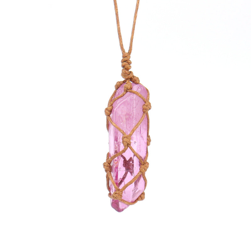Angel Aura Clear Stone Pendant Necklaces GEMROCKY-Jewelry-1-