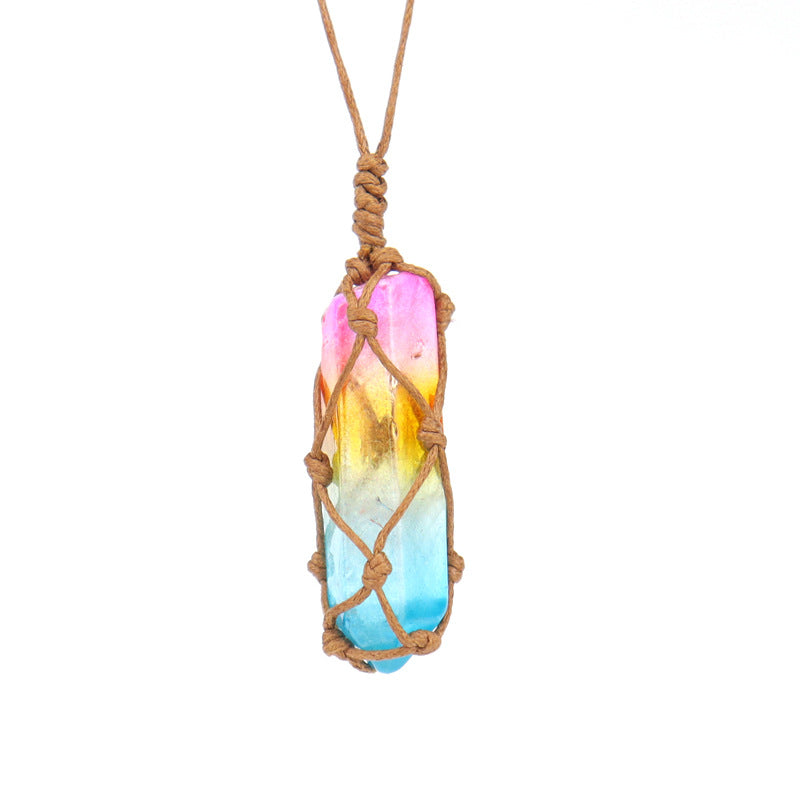 Angel Aura Clear Stone Pendant Necklaces GEMROCKY-Jewelry-7-