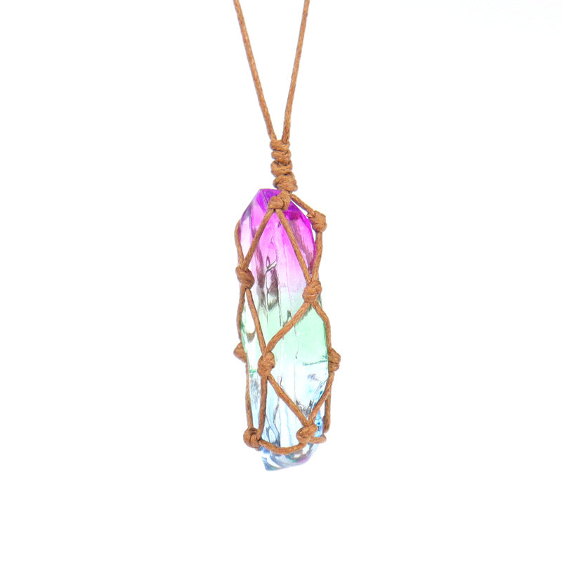 Angel Aura Clear Stone Pendant Necklaces GEMROCKY-Jewelry-8-