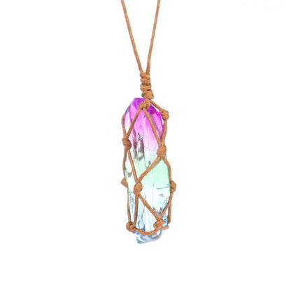 Angel Aura Clear Stone Pendant Necklaces GEMROCKY-Jewelry-8-