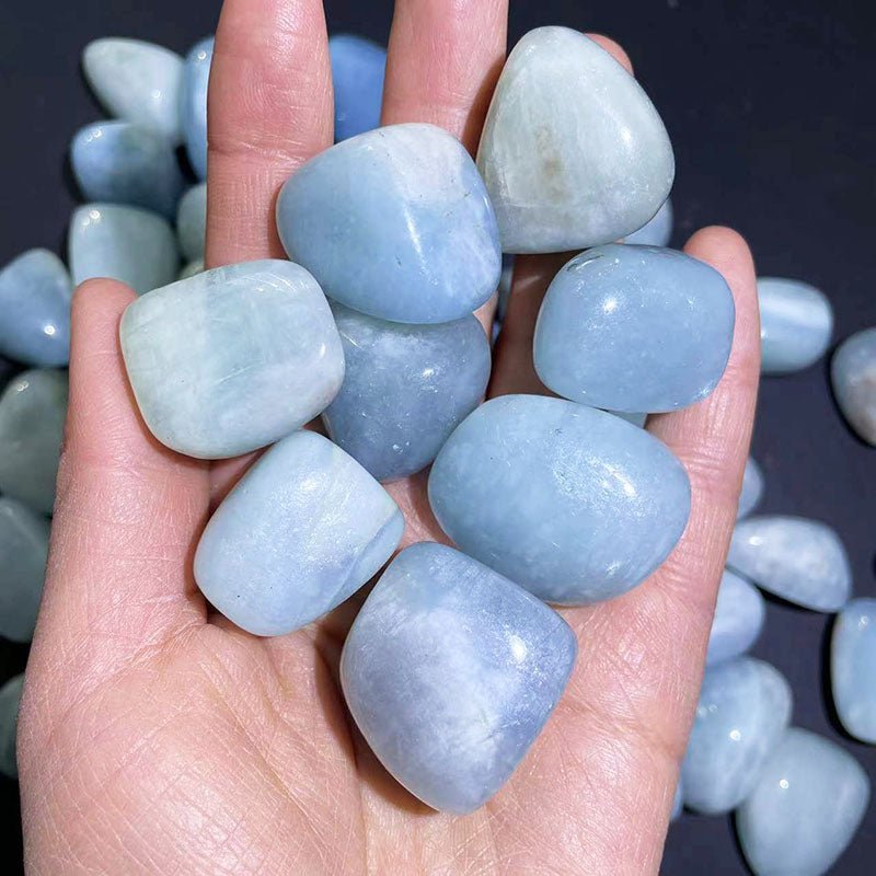 Aquamarine Tumble Stones GEMROCKY-Tumbles-