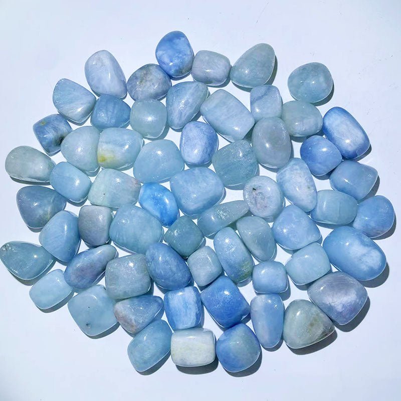 Aquamarine Tumble Stones GEMROCKY-Tumbles-