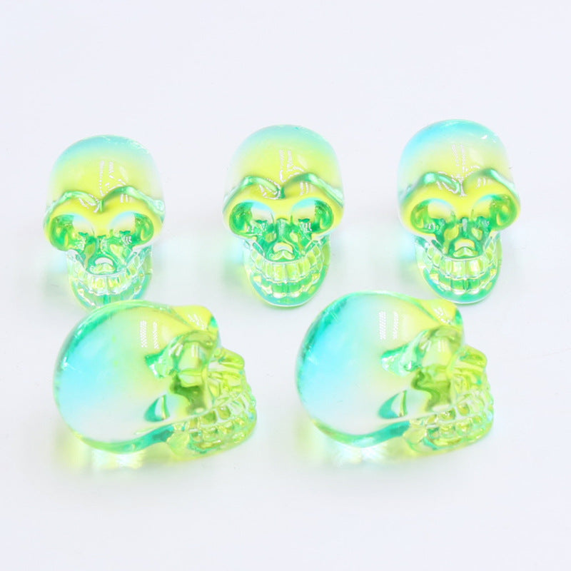 Aura Glass Mini Multi Size Skulls Carvings GEMROCKY-Carvings-1inch 15-