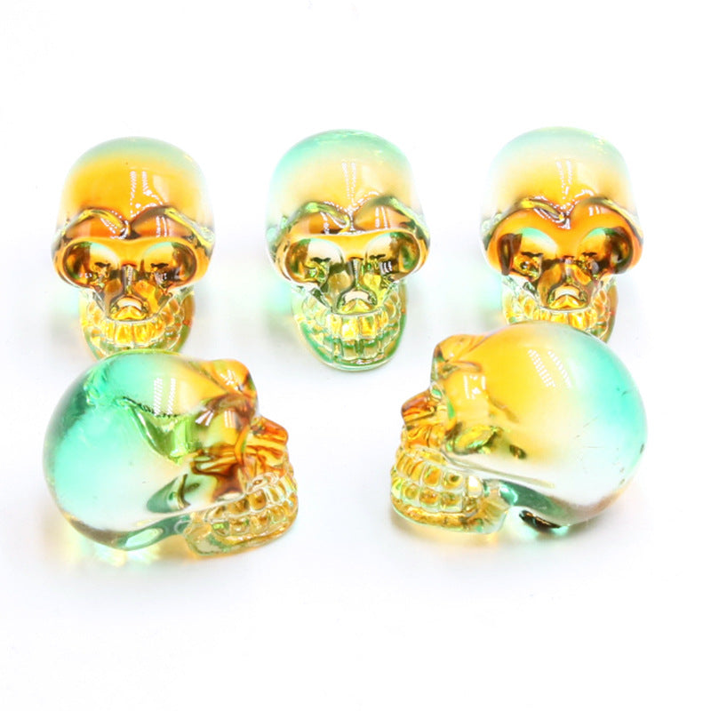 Aura Glass Mini Multi Size Skulls Carvings GEMROCKY-Carvings-1inch 16-