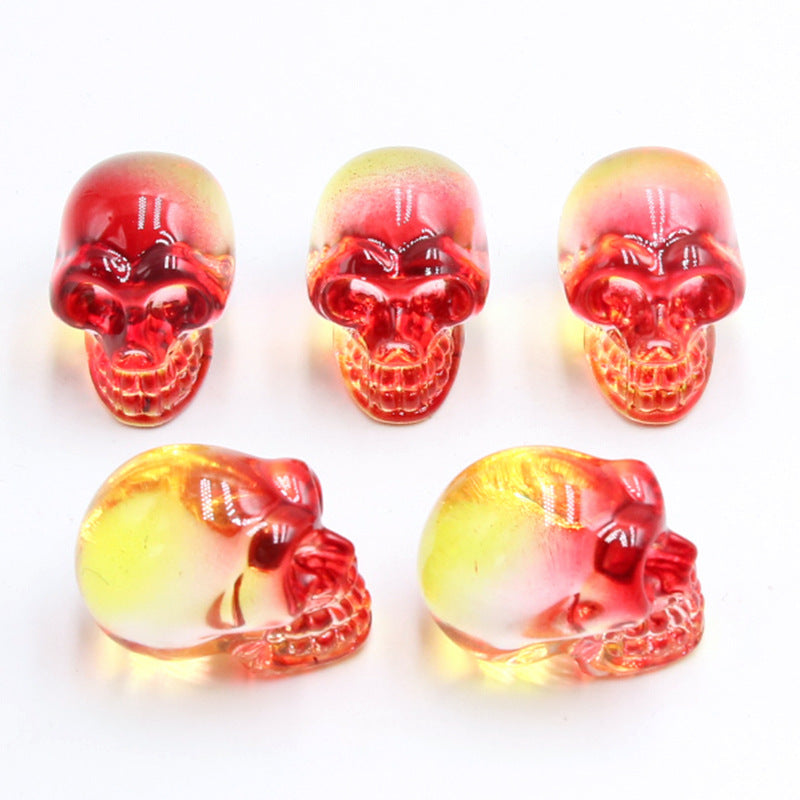 Aura Glass Mini Multi Size Skulls Carvings GEMROCKY-Carvings-1inch 18-