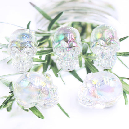 Aura Glass Mini Multi Size Skulls Carvings GEMROCKY-Carvings-1inch 20-