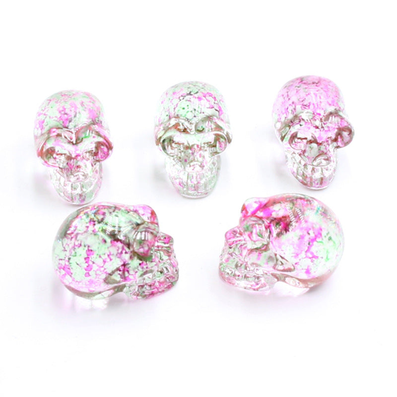 Aura Glass Mini Multi Size Skulls Carvings GEMROCKY-Carvings-1inch 23-