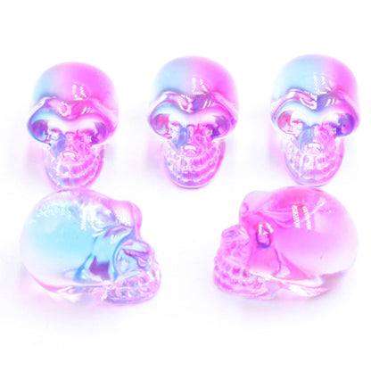 Aura Glass Mini Multi Size Skulls Carvings GEMROCKY-Carvings-1inch 25-