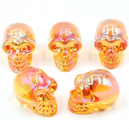 Aura Glass Mini Multi Size Skulls Carvings GEMROCKY-Carvings-1inch 9-