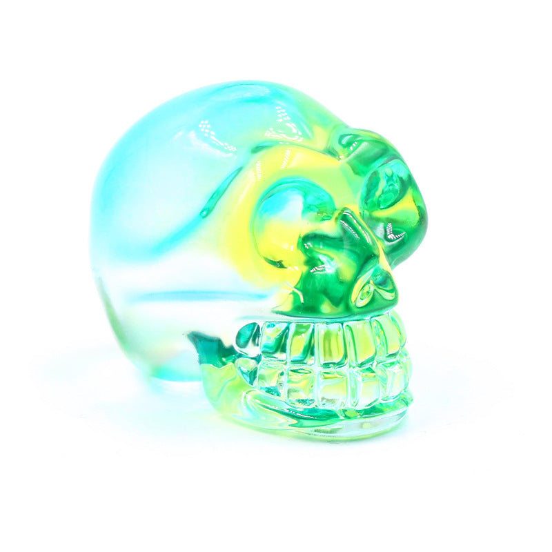 Aura Glass Mini Multi Size Skulls Carvings GEMROCKY-Carvings-2inch 1-