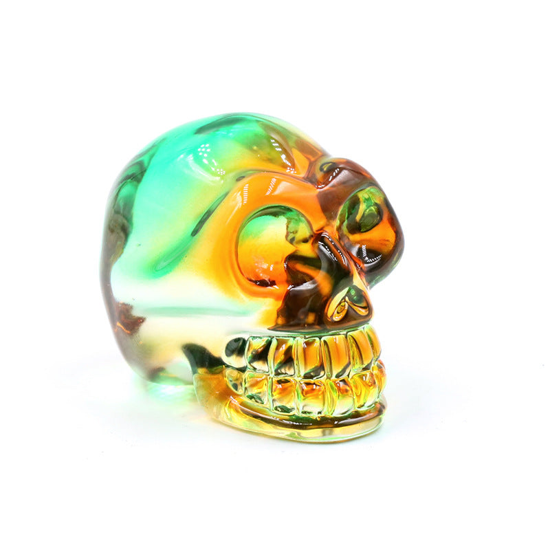 Aura Glass Mini Multi Size Skulls Carvings GEMROCKY-Carvings-2inch 4-