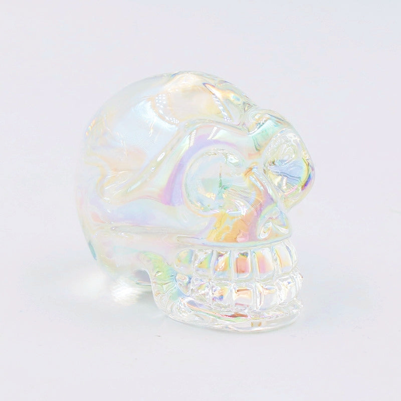 Aura Glass Mini Multi Size Skulls Carvings GEMROCKY-Carvings-2inch 8-