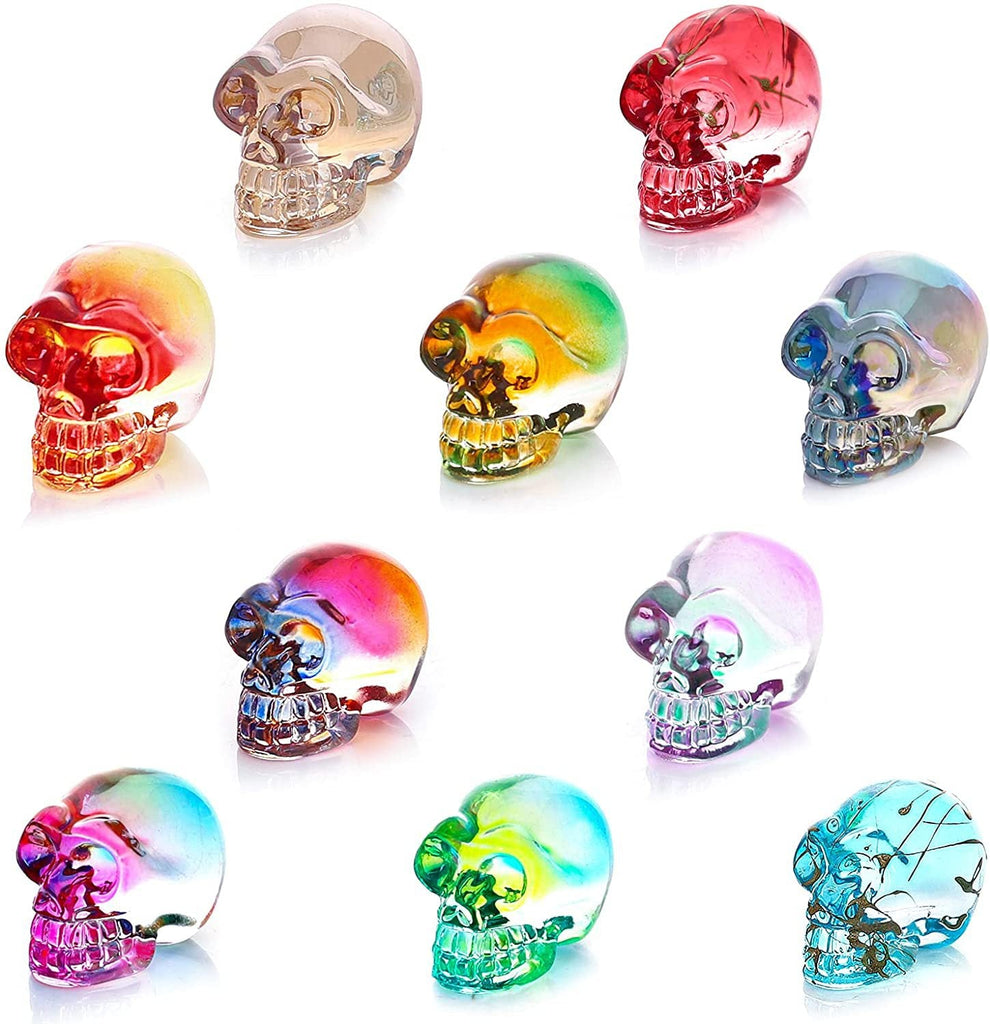 Aura Glass Mini Multi Size Skulls Carvings GEMROCKY-Carvings-