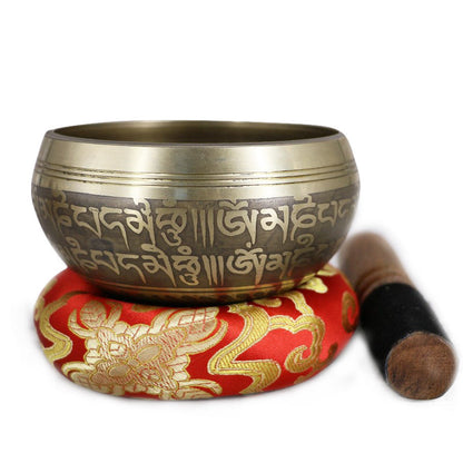 Bana Inscription Meditation Nepal Buddha Sound Copper Singing Bowls GEMROCKY-Psychic-