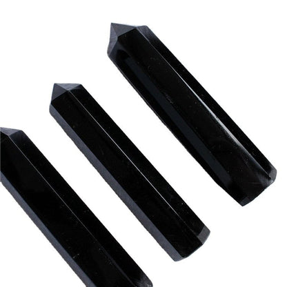 Black Obsidian Point Wands GEMROCKY-Point Wands-