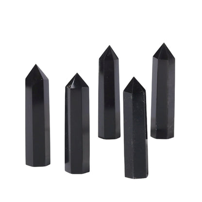 Black Obsidian Point Wands GEMROCKY-Point Wands-