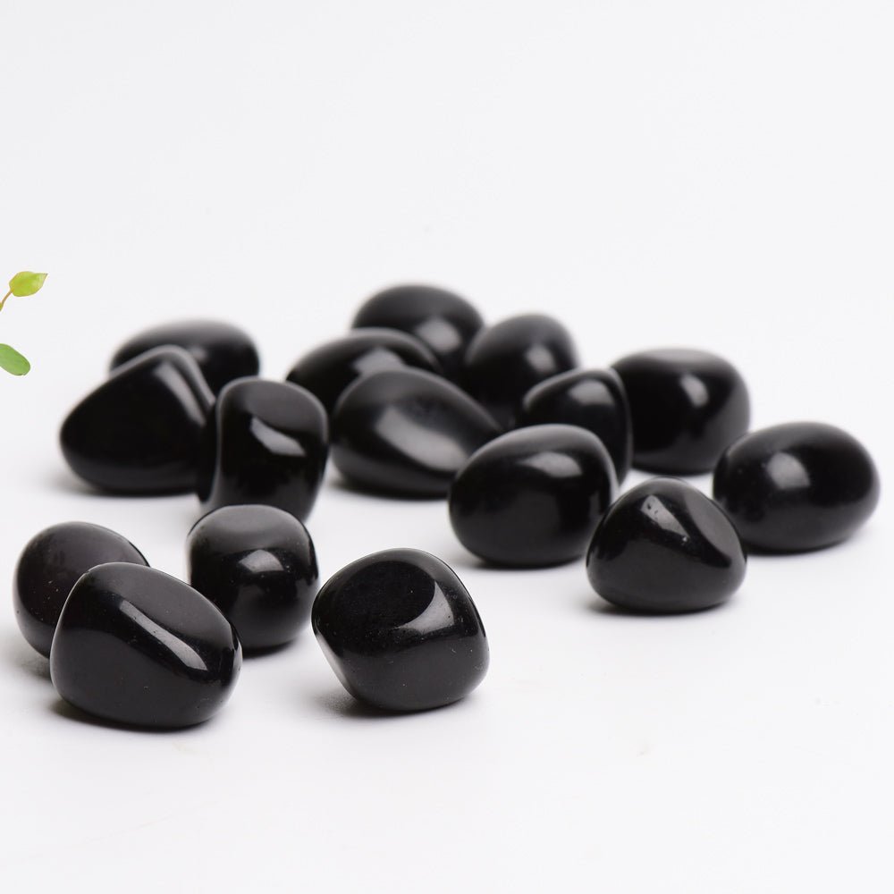 Black Obsidian Tumble Stones GEMROCKY-Tumbles-