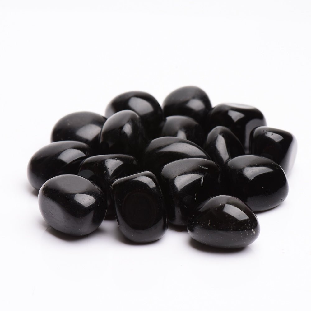 Black Obsidian Tumble Stones GEMROCKY-Tumbles-