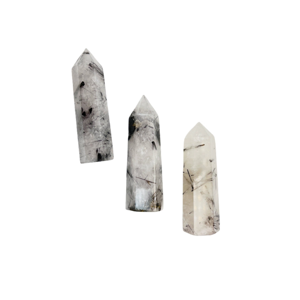 Black Rutile Quartz Point Wands GEMROCKY-Point Wands-