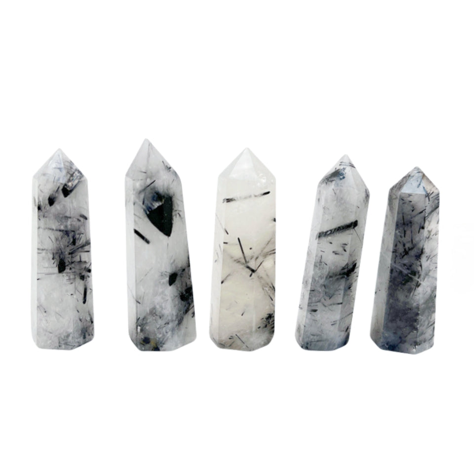 Black Rutile Quartz Point Wands GEMROCKY-Point Wands-