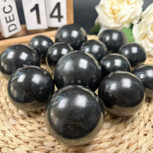 Black Tourmaline Spheres GEMROCKY-Spheres-