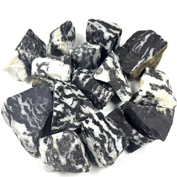 Black and White Zebra Jasper Rough Stones GEMROCKY-Mineral Specimens-