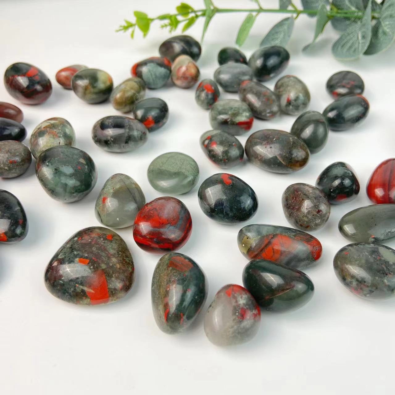 Blood Stone Tumble Stones GEMROCKY-Tumbles-