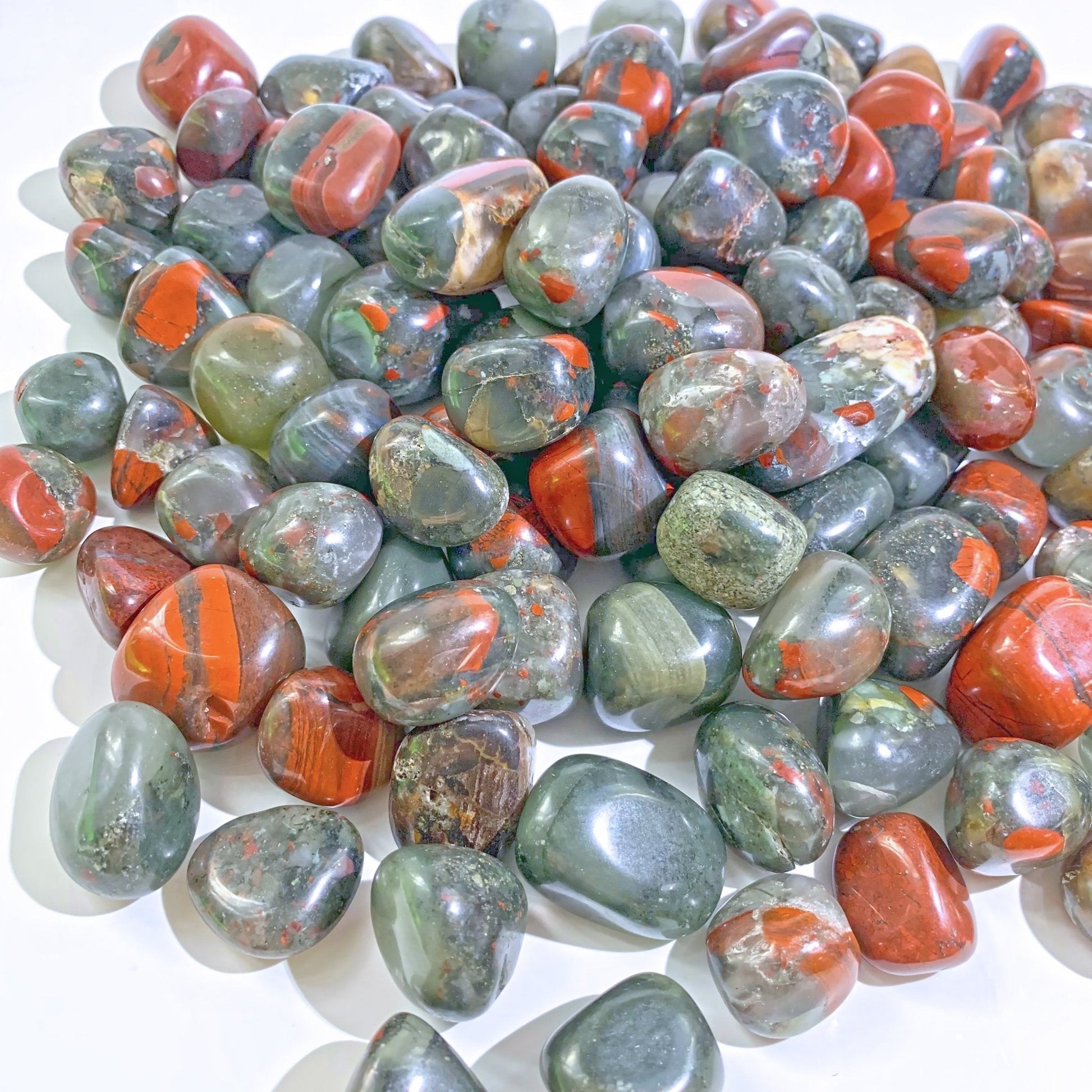 Blood Stone Tumble Stones GEMROCKY-Tumbles-