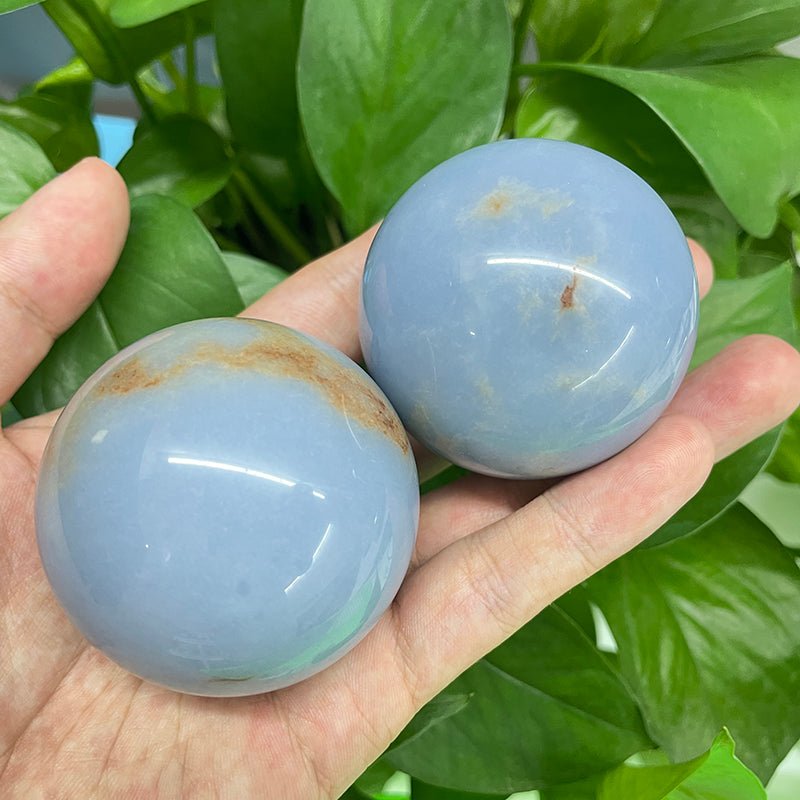 Blue Angelite Spheres GEMROCKY-Spheres-