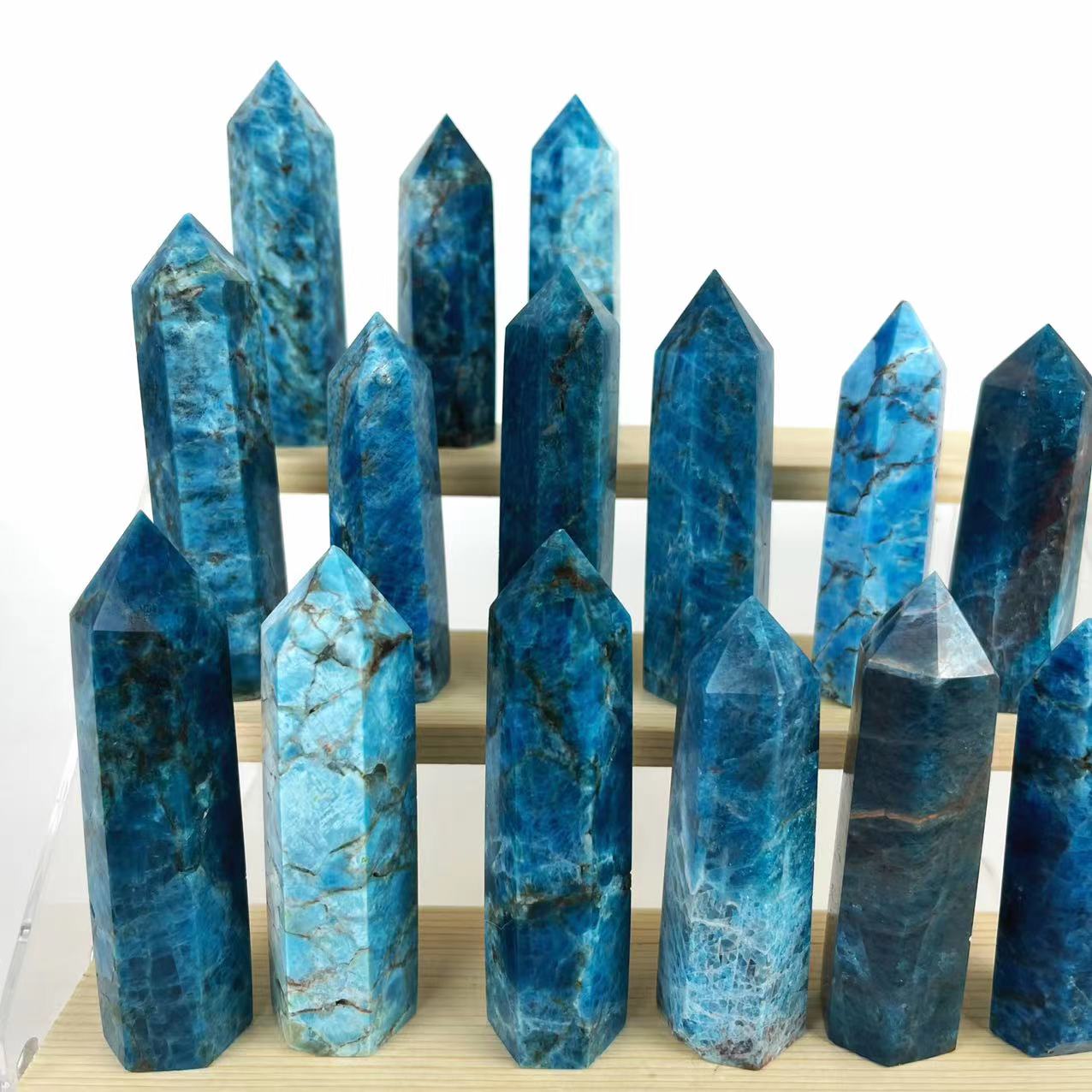 Blue Apatite Point Wands GEMROCKY-Point Wands-