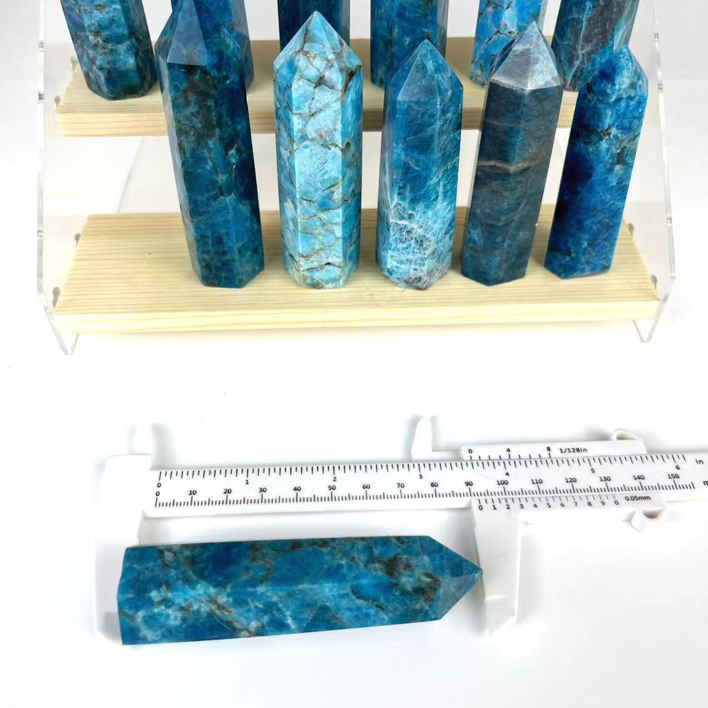 Blue Apatite Point Wands GEMROCKY-Point Wands-