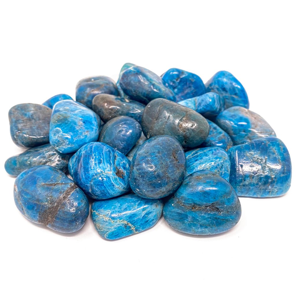 Blue Apatite Tumble Stones GEMROCKY-Tumbles-