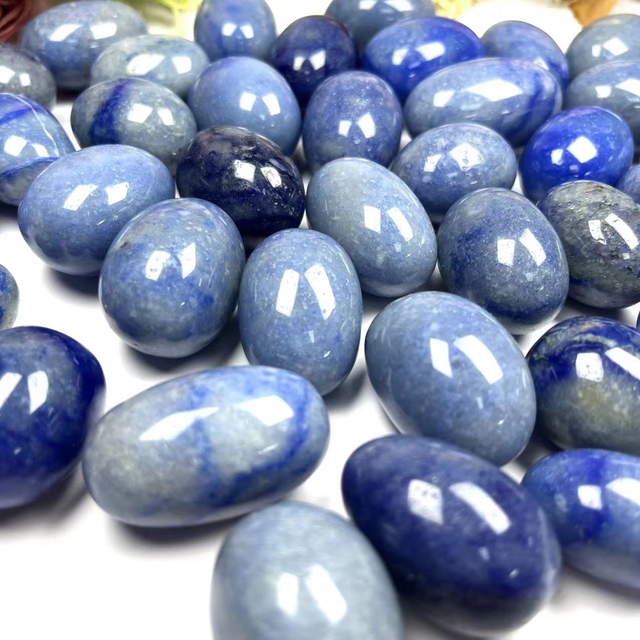 Blue Aventurine Tumble Stones GEMROCKY-Tumbles-