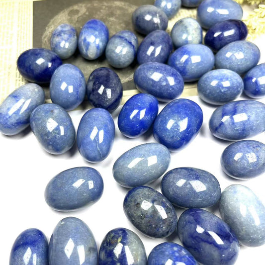 Blue Aventurine Tumble Stones GEMROCKY-Tumbles-