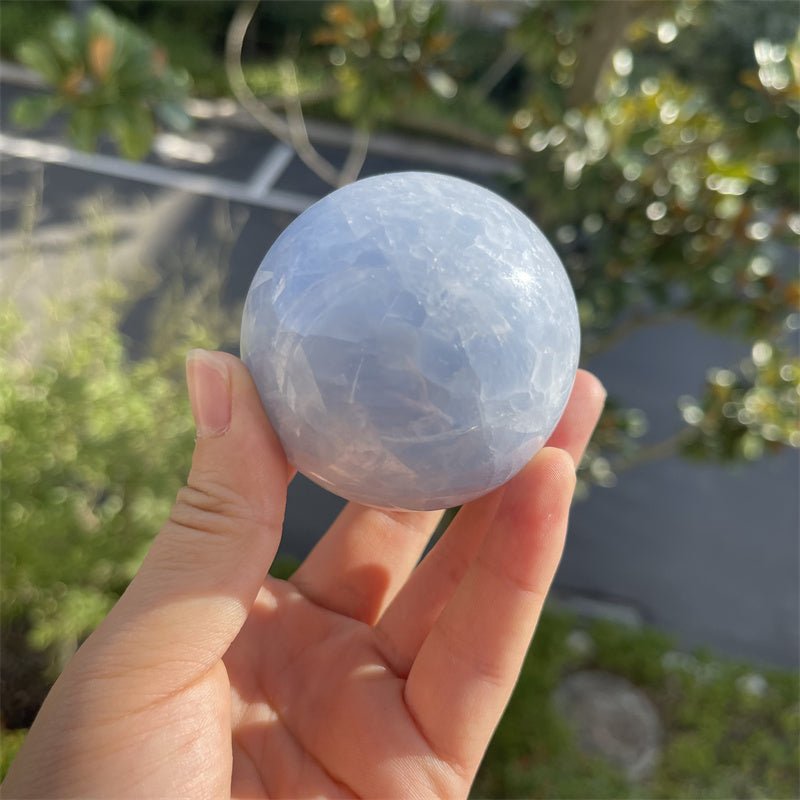 Blue Calcite Spheres GEMROCKY-Spheres-