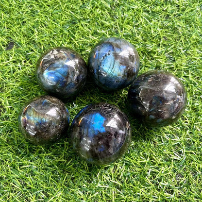 Blue Flash Labradorite Spheres GEMROCKY-Spheres-