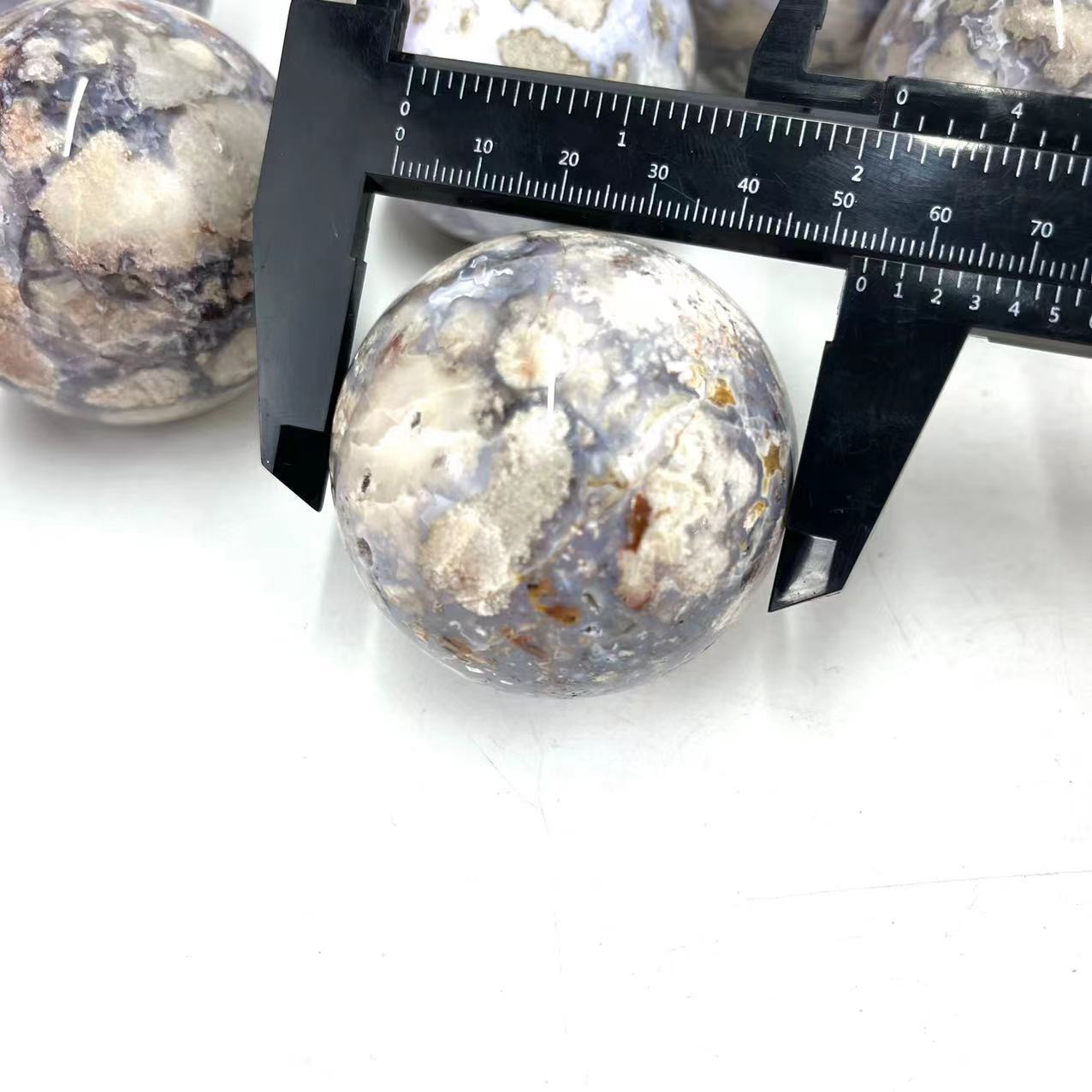 Blue Flower Agate Spheres GEMROCKY-Spheres-