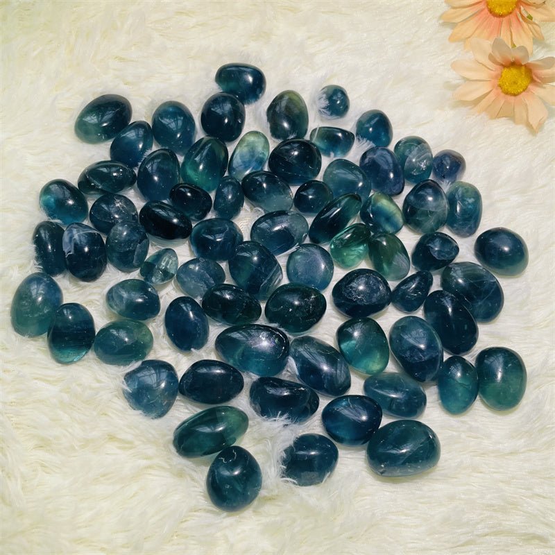 Blue Fluorite Tumble Stones GEMROCKY-Tumbles-