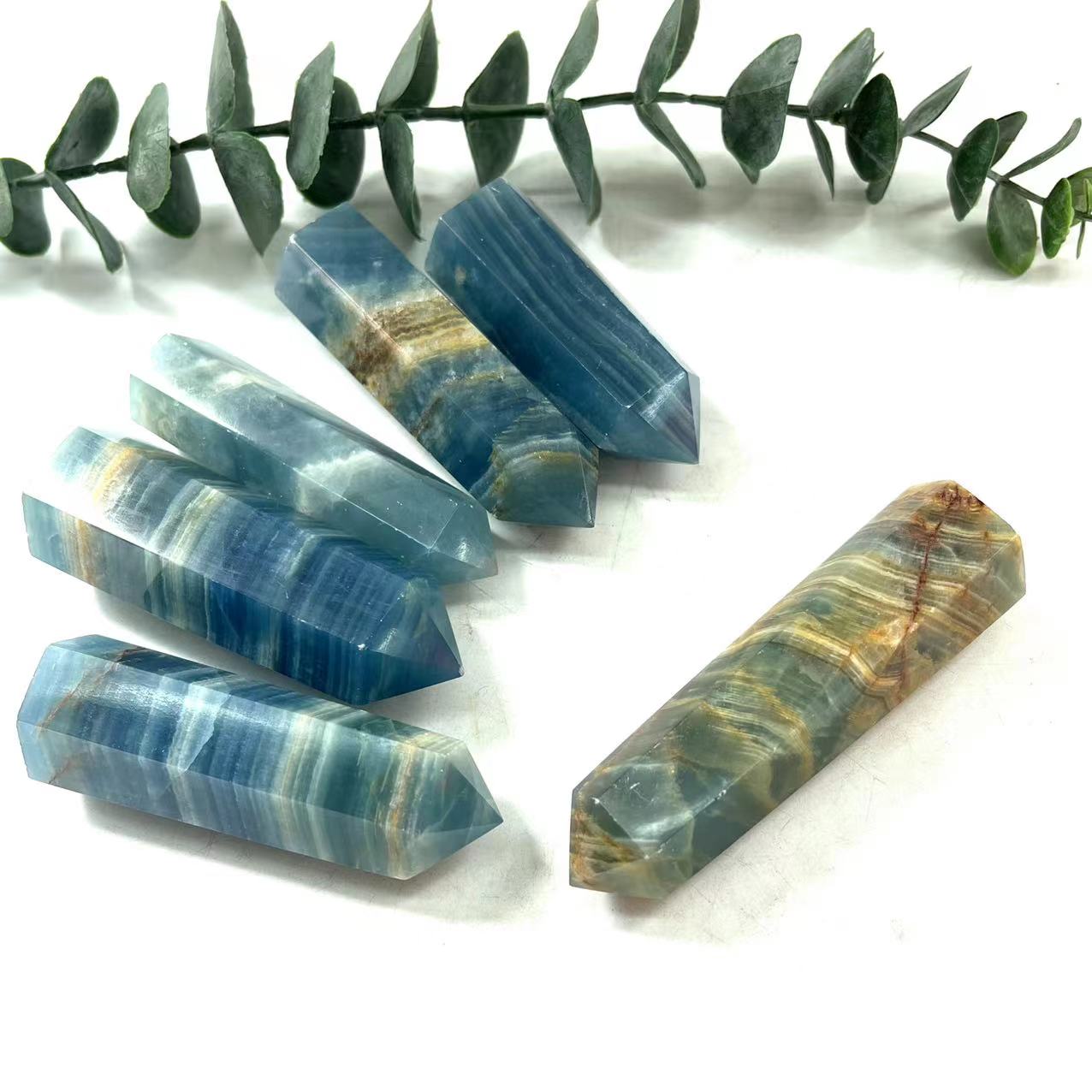 Blue Onyx Point Wands GEMROCKY-Point Wands-