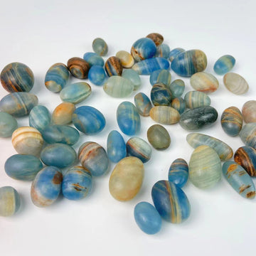 Blue Onyx Tumble Stones GEMROCKY-Tumbles-