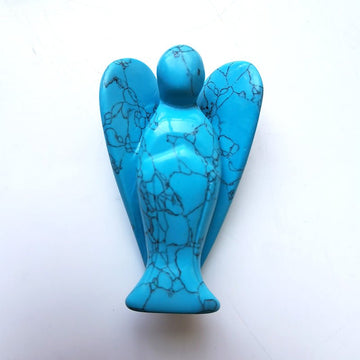 Blue Turquoise Angel 3 Inch GEMROCKY-Carvings-