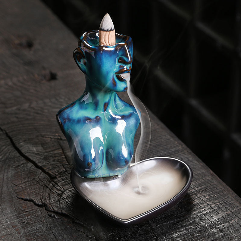 Body Bust Arts Backflow Incense Burner Home Decor Ornaments GEMROCKY-Psychic-2-