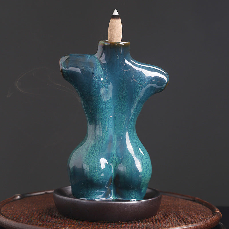 Body Bust Arts Backflow Incense Burner Home Decor Ornaments GEMROCKY-Psychic-